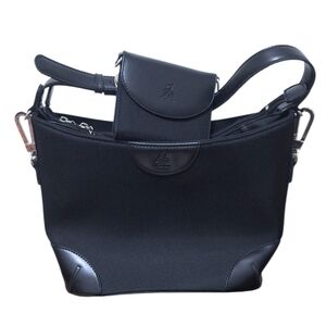 Joy Mangano Black Set Women's Extendable Hand Shoulder Bag Tote 9"x12"